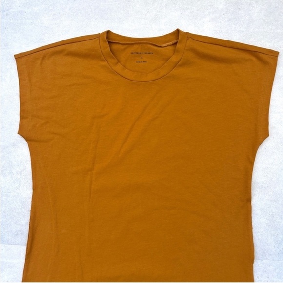 Universal Standard Peruvian Cotton Tee Dress | XS | Golden Ochre - Picture 5 of 9